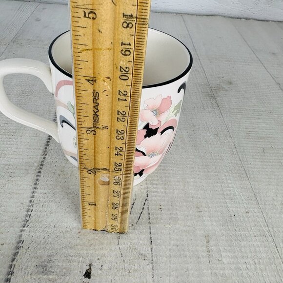 Sango Quadrille ANASTASIA  Andre Richard Floral Oriental 10oz Cups Mugs Set of 4 - Picture 10 of 16